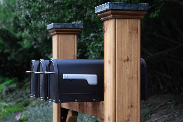 group cedar mailbox post